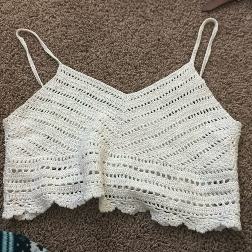 A crochet tank top.
